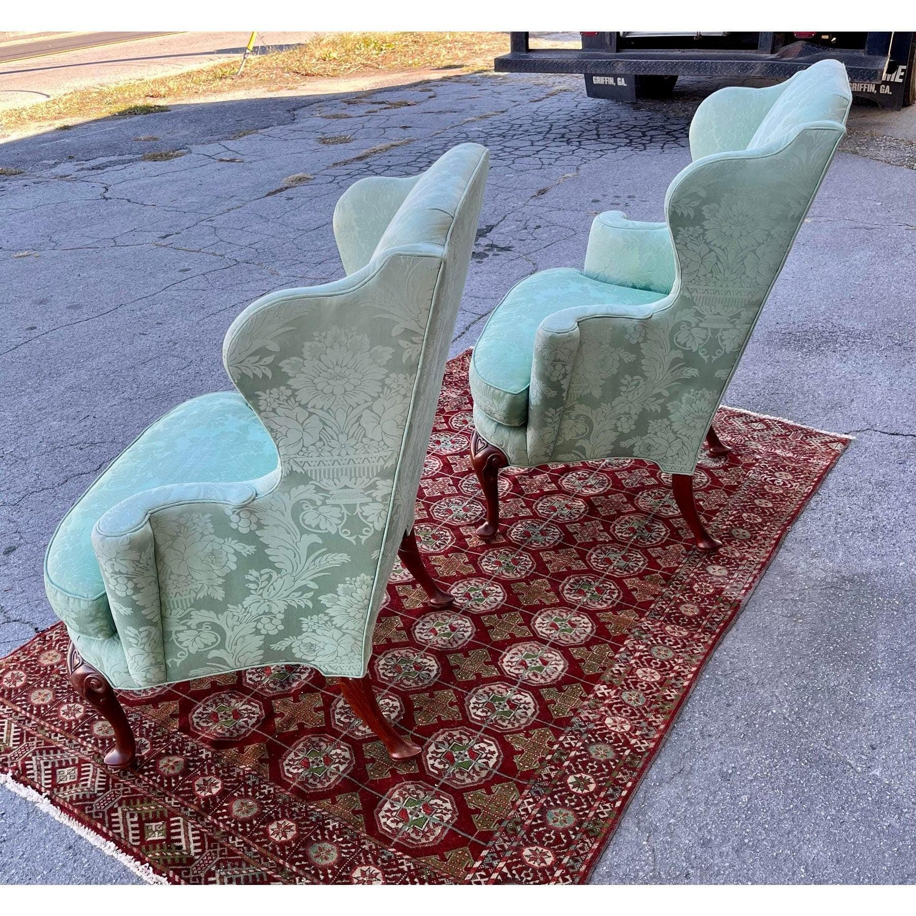 Baker Historic Charleston Wingback Chairs - Set of 2 - Thumbnail 6