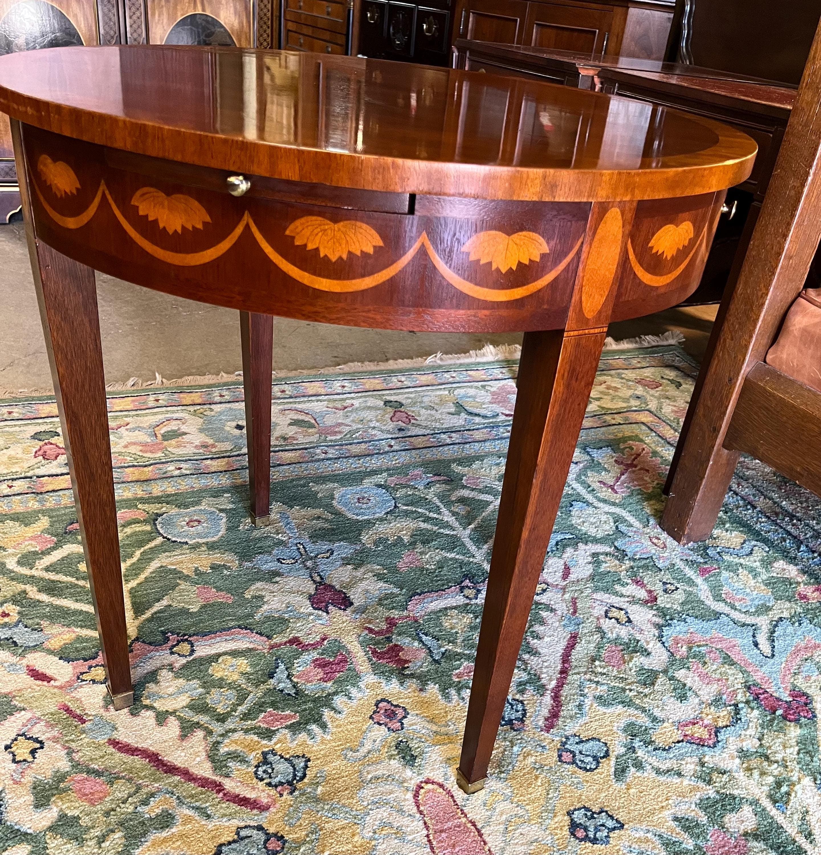 Baker Furniture Inlaid Side Table - Thumbnail 12