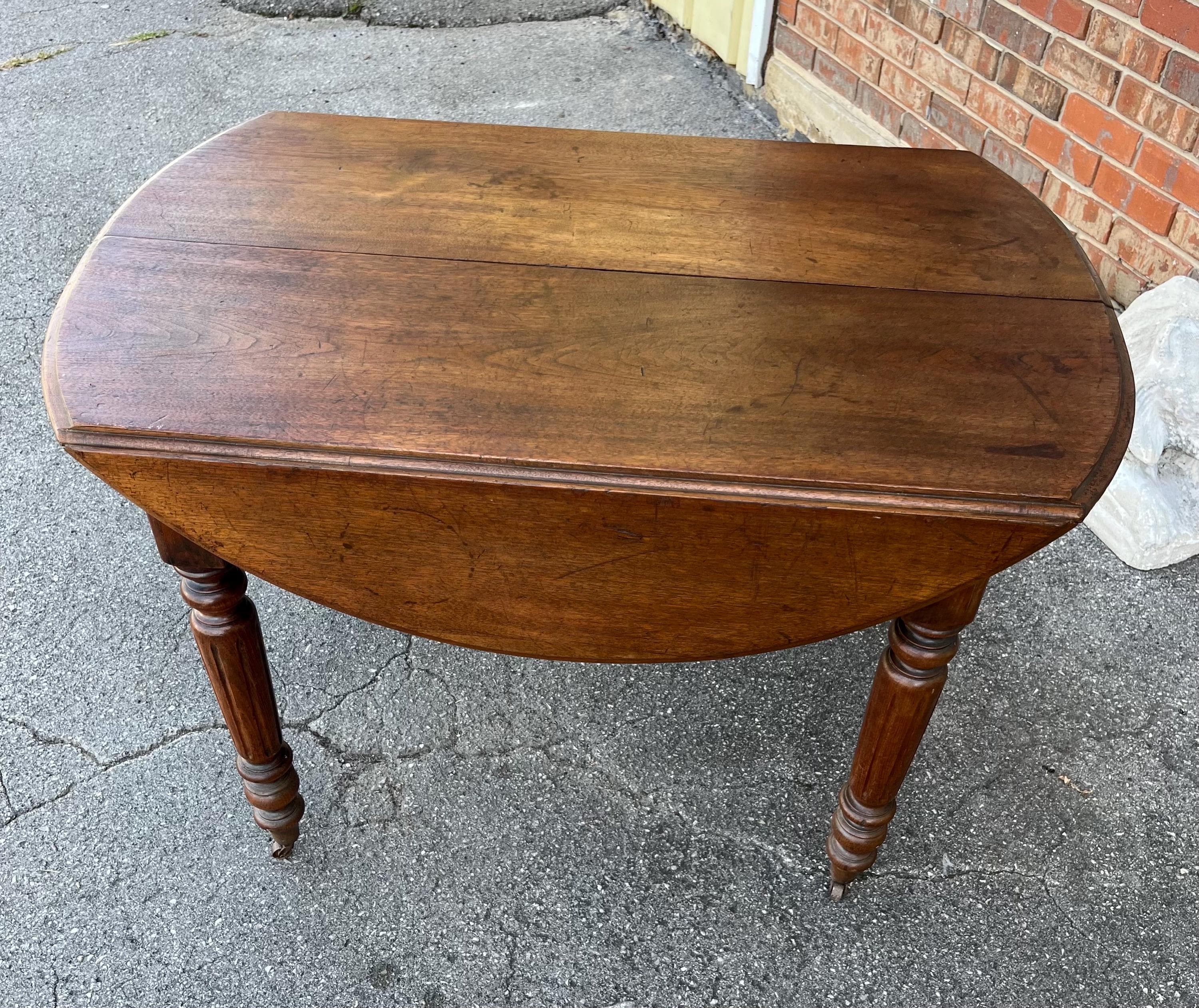 Antique Oak Drop Leaf Table - Thumbnail 6