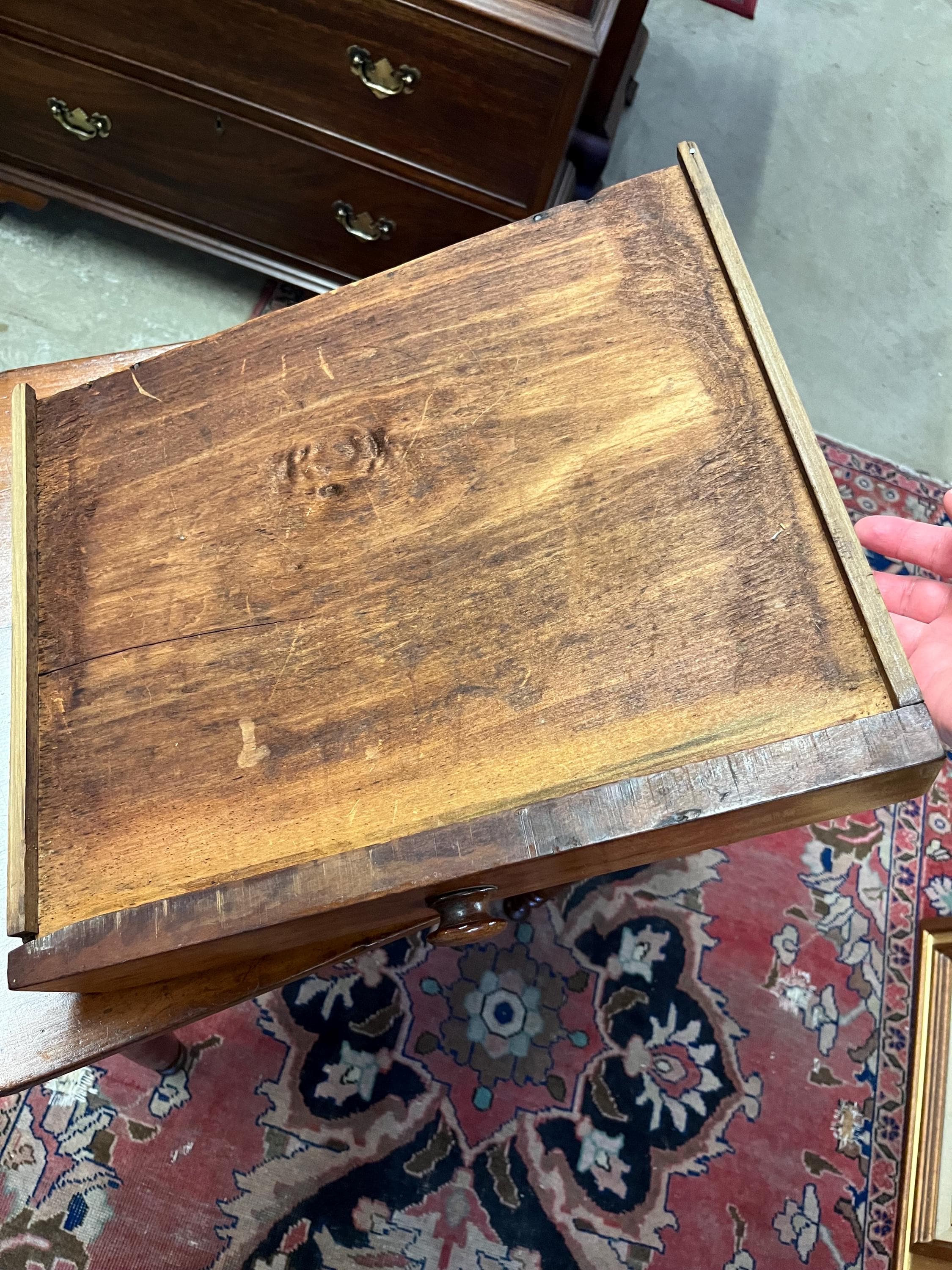 Antique Primitive Side Table - Thumbnail 10