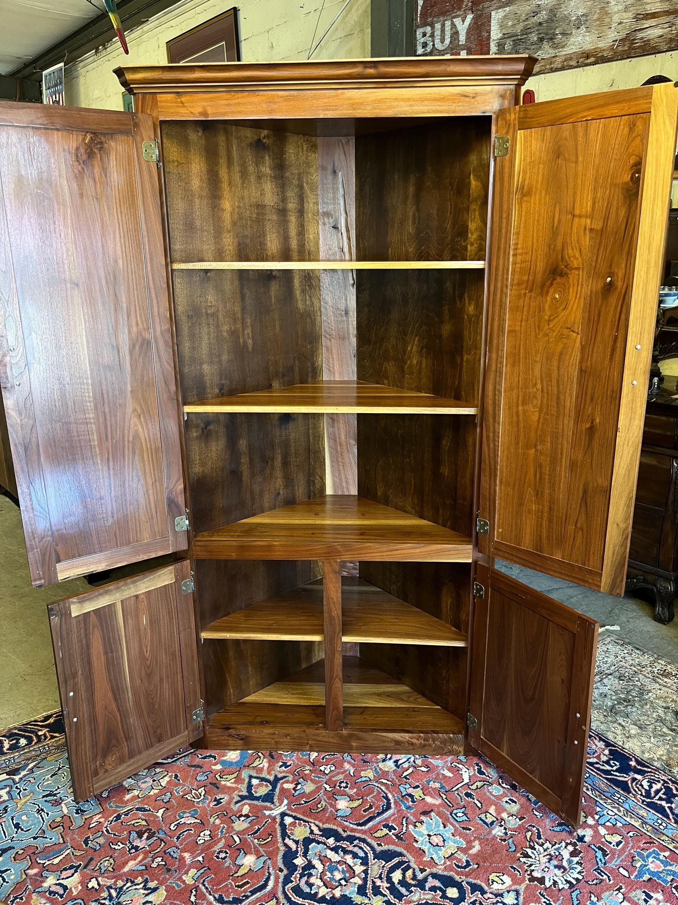 Benchmade Walnut Corner Cabinet - Thumbnail 9