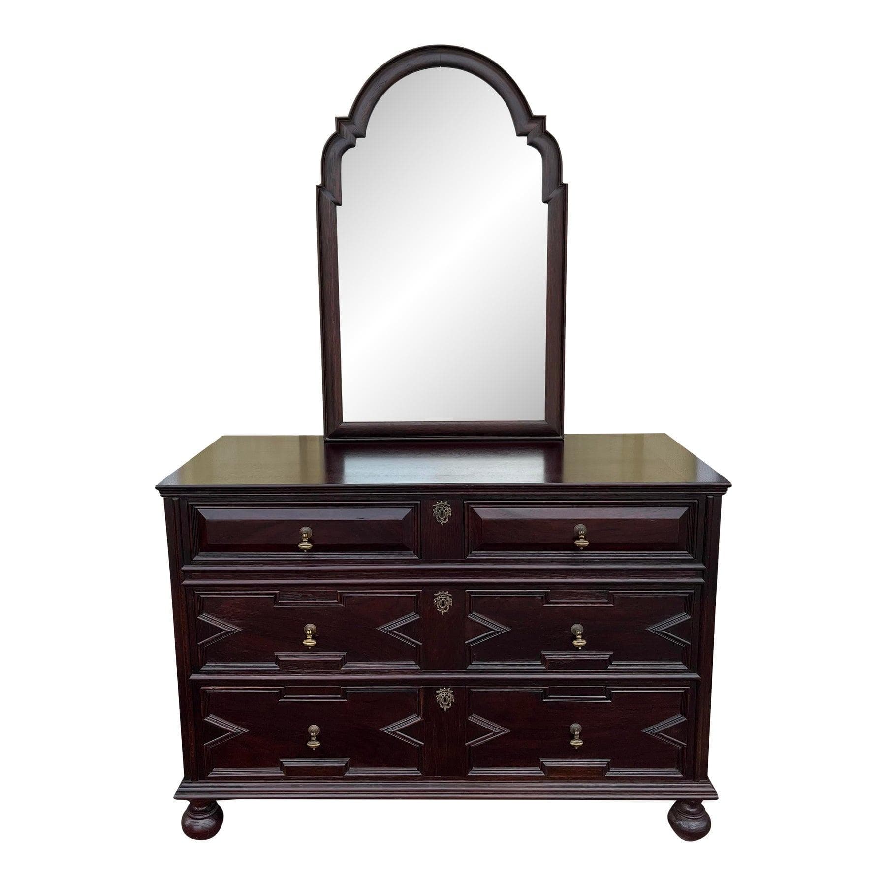 Antique John Widdicomb Dresser With Mirror - Image 1
