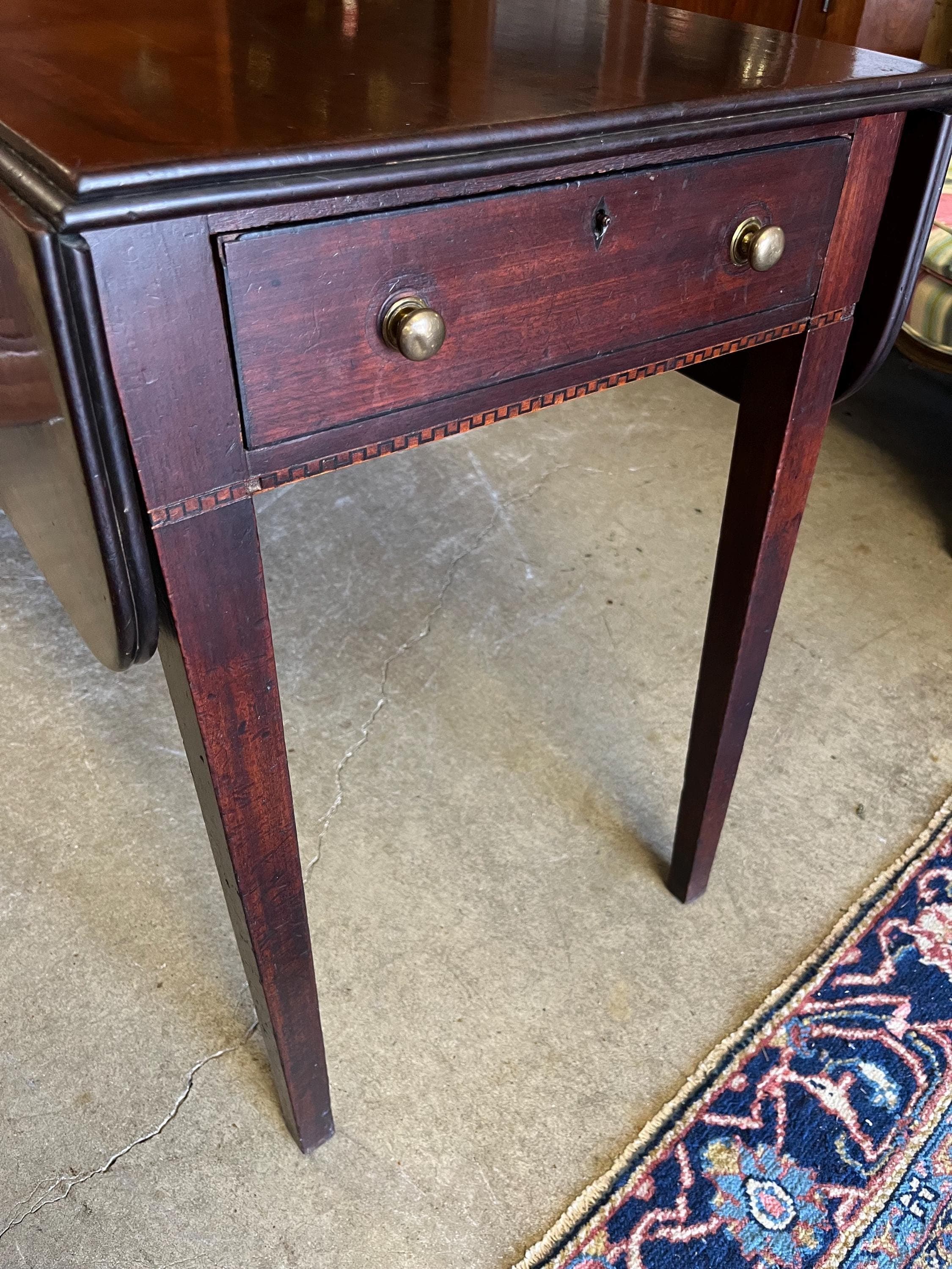 Antique English Mahogany Pembroke Table - Thumbnail 9