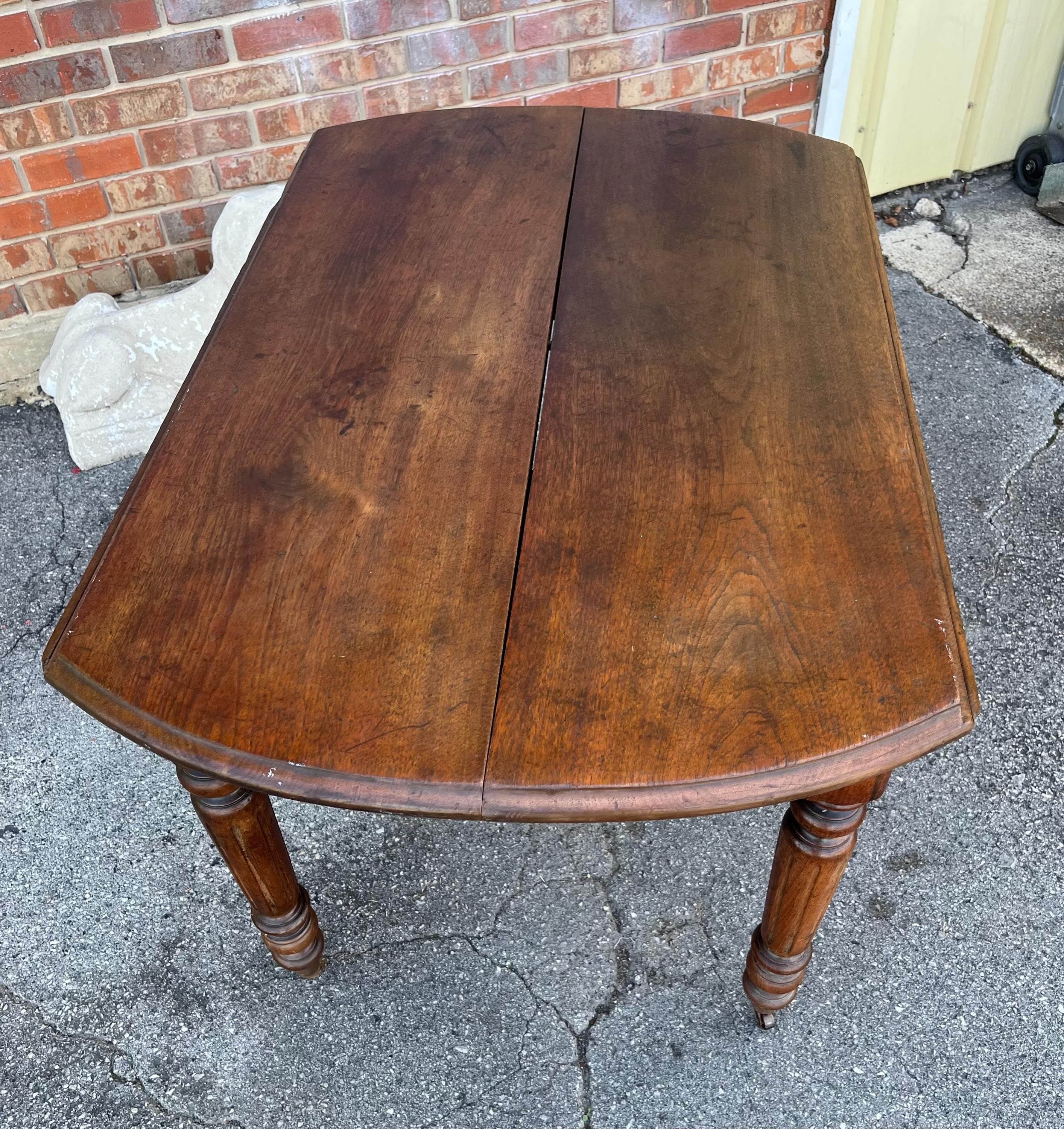 Antique Oak Drop Leaf Table - Thumbnail 3