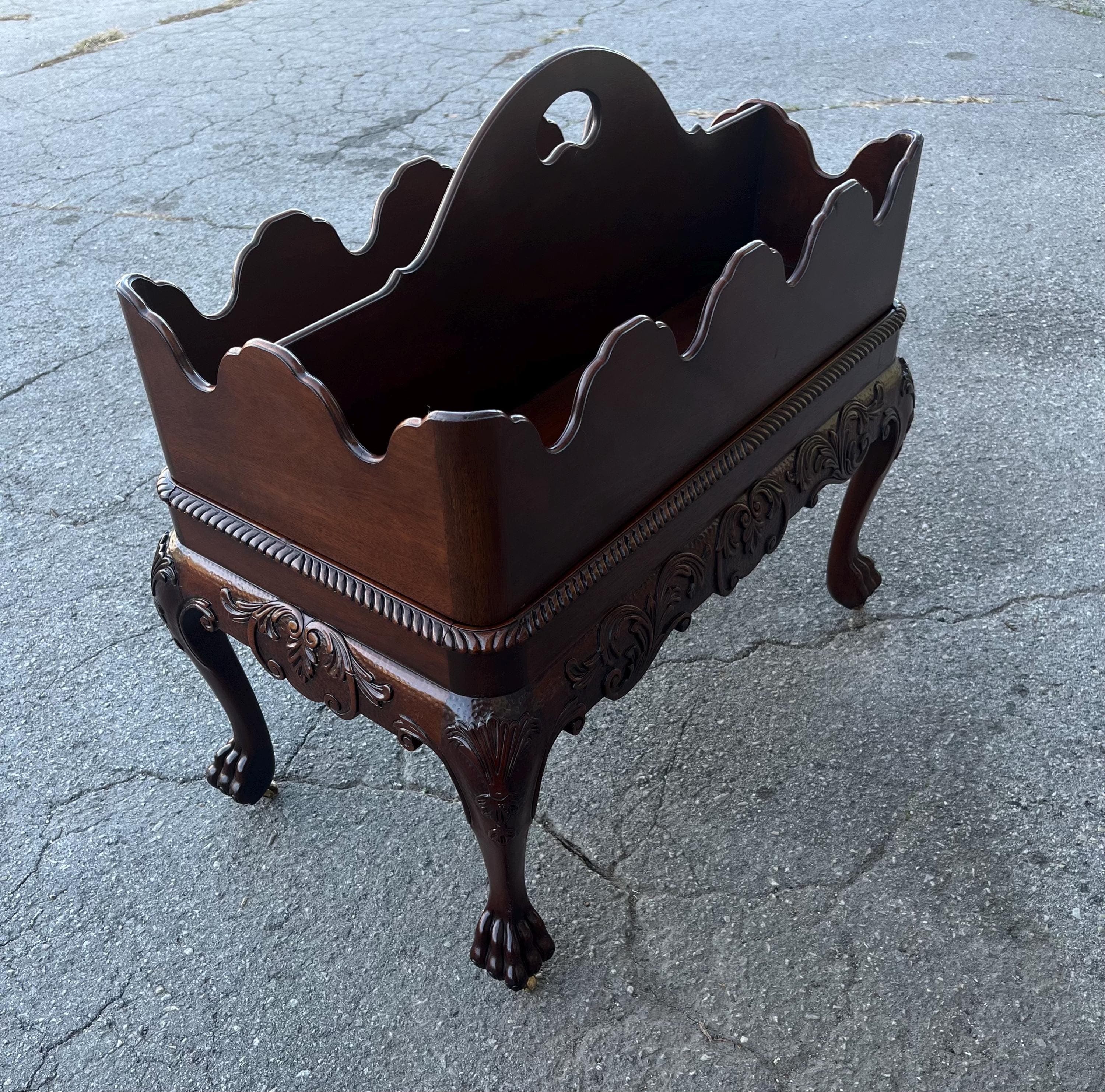 Baker Furniture Co Mahogany Canterbury or Bottle Carrier - Thumbnail 5