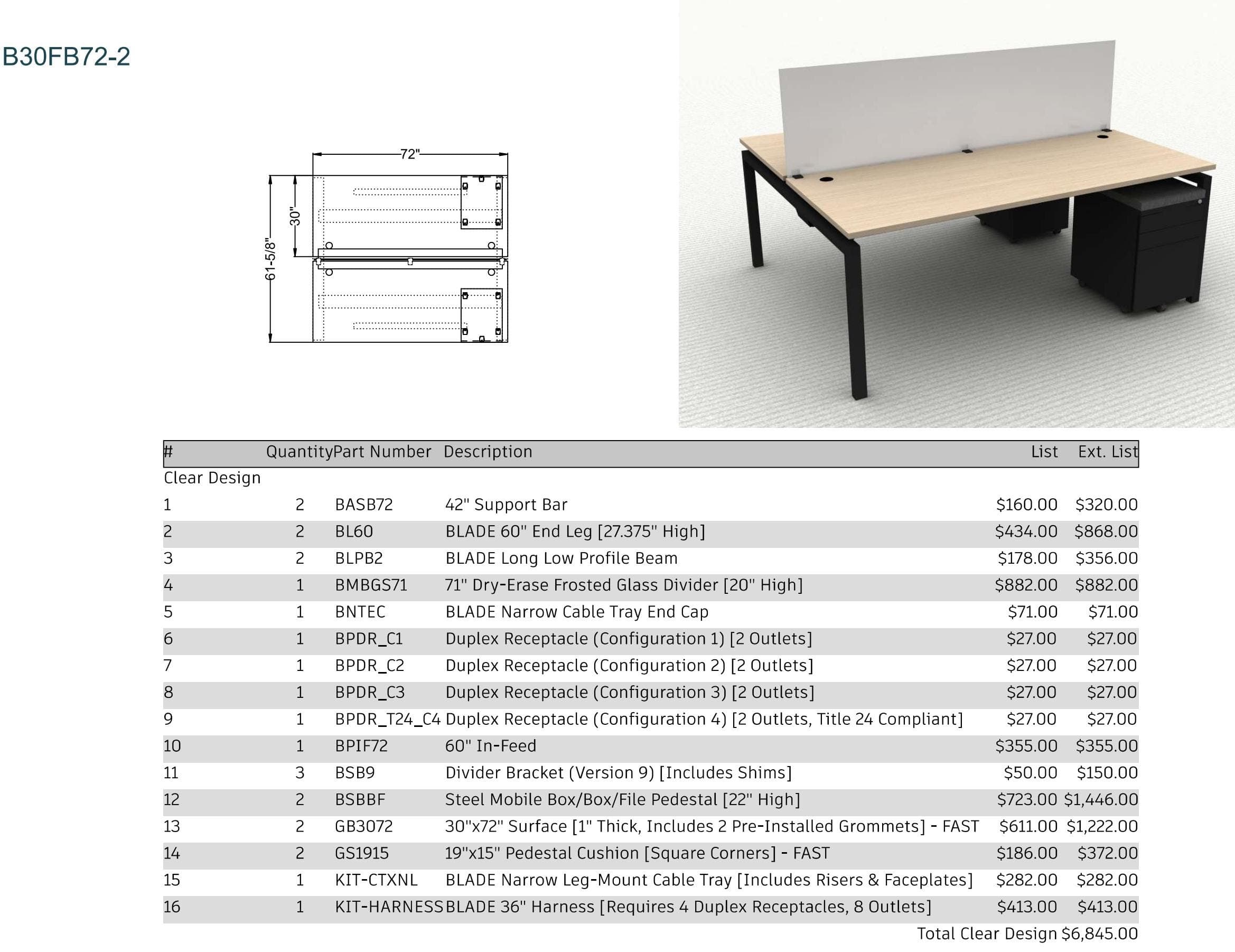 Clear Design Blade Flexible Benching System - Thumbnail 8