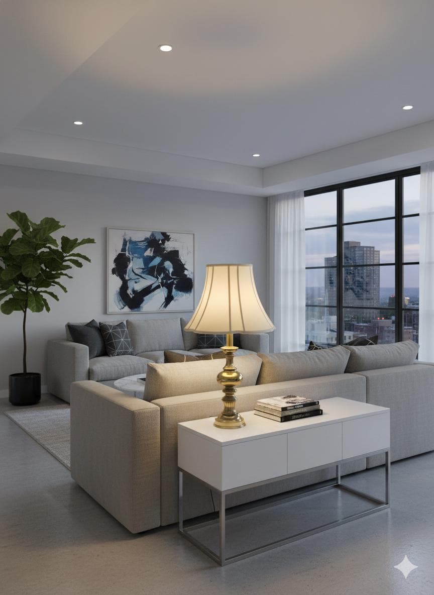 Vintage Brass Urn Table Lamp – Hollywood Regency Stiffel Style, 33" - Thumbnail 12