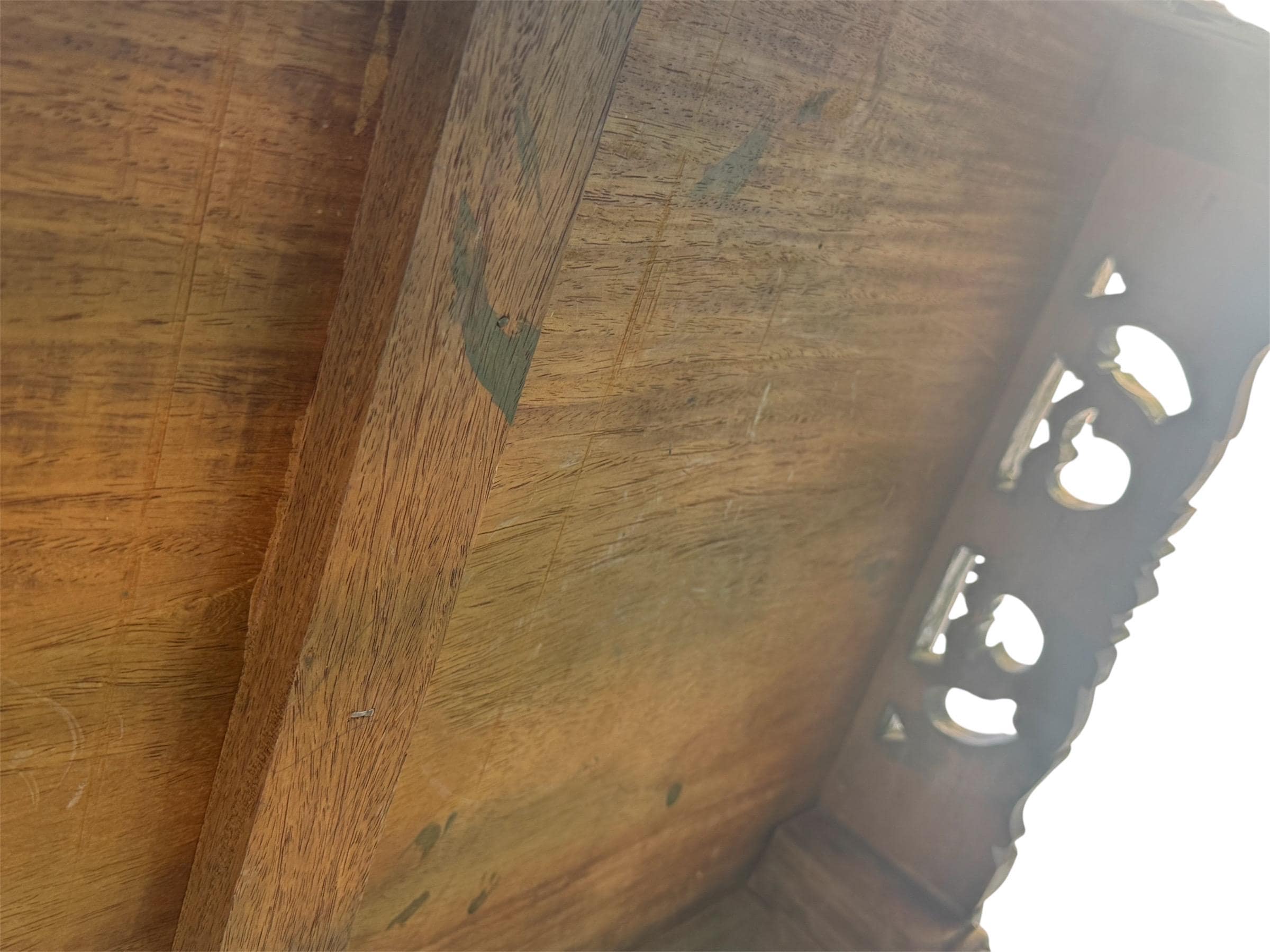 Antique 1920s Philippine Spanish Colonial Coffee Table – Hand-Carved Tropical Hardwood – Barley Twist Solomonic Legs - Thumbnail 9