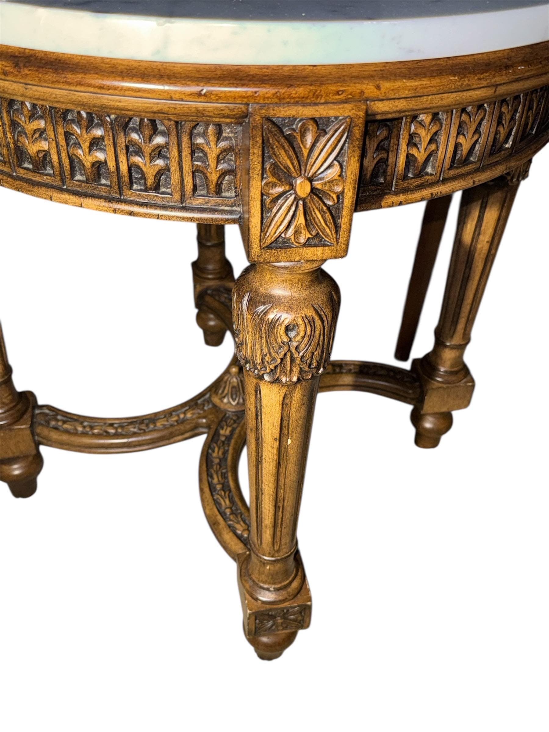 Neoclassical Italian-Style Marble Top Side Table by Hooker Furniture - Thumbnail 8