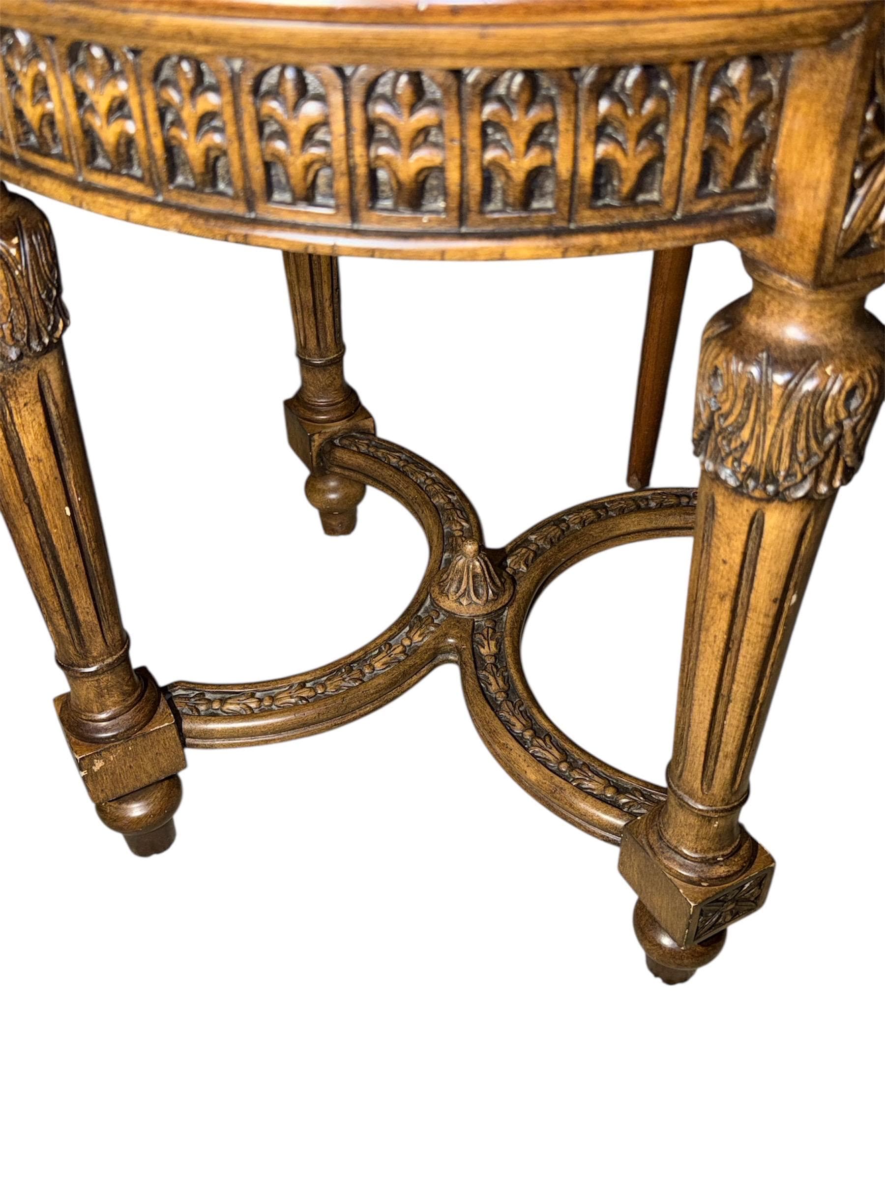 Neoclassical Italian-Style Marble Top Side Table by Hooker Furniture - Thumbnail 5