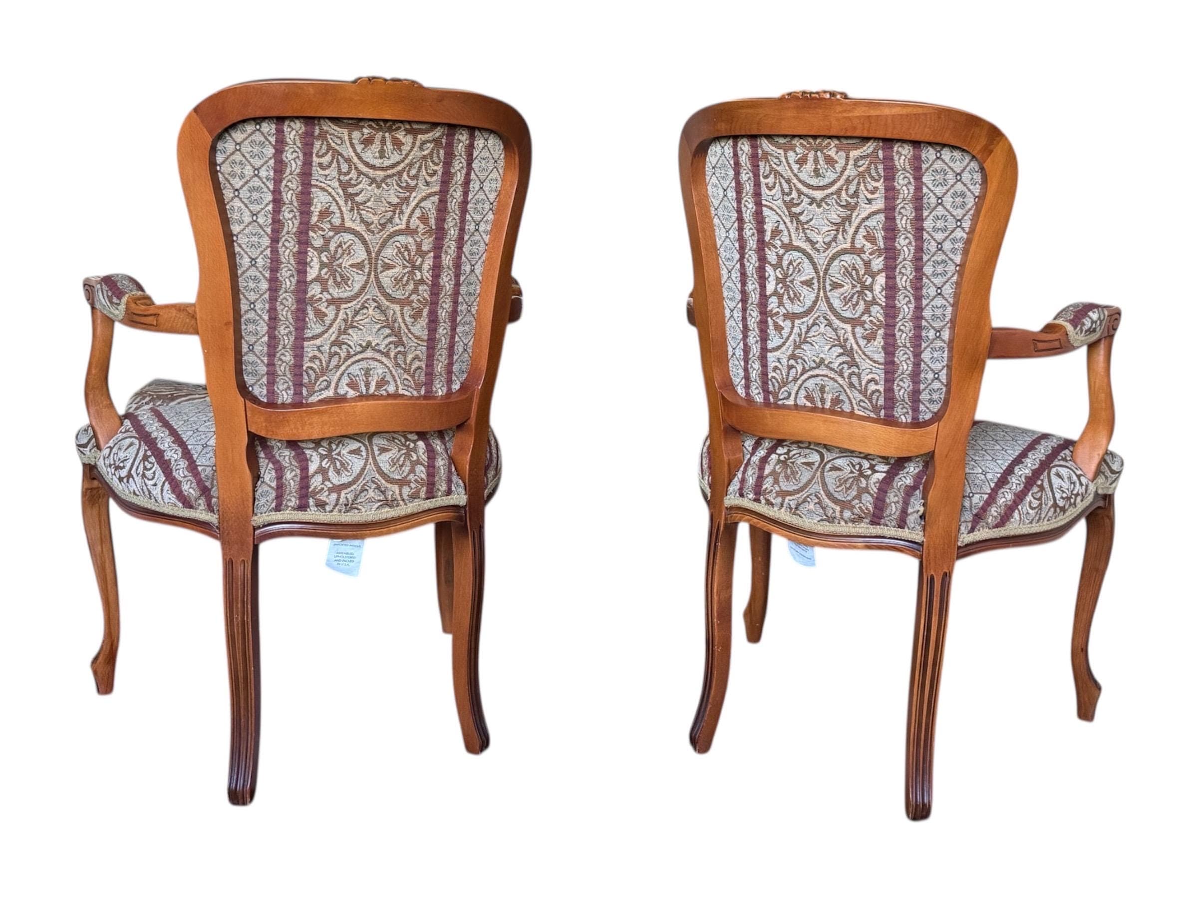 Vintage Louis XV Style Tapestry Armchairs - A Pair by Najarian Furniture - Thumbnail 19