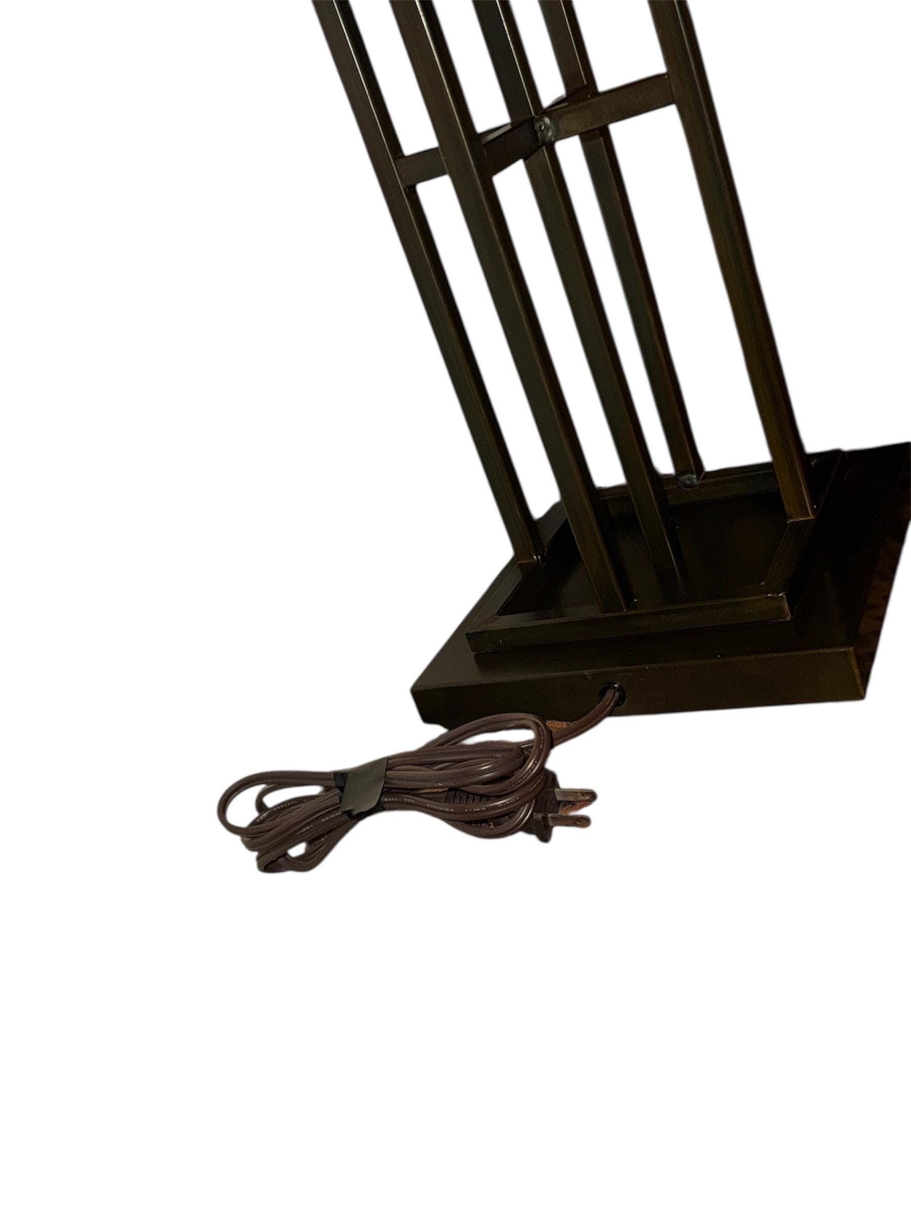 Grand 31" Mission Slag Glass Table Lamp - Thick Prairie Glass - Thumbnail 4