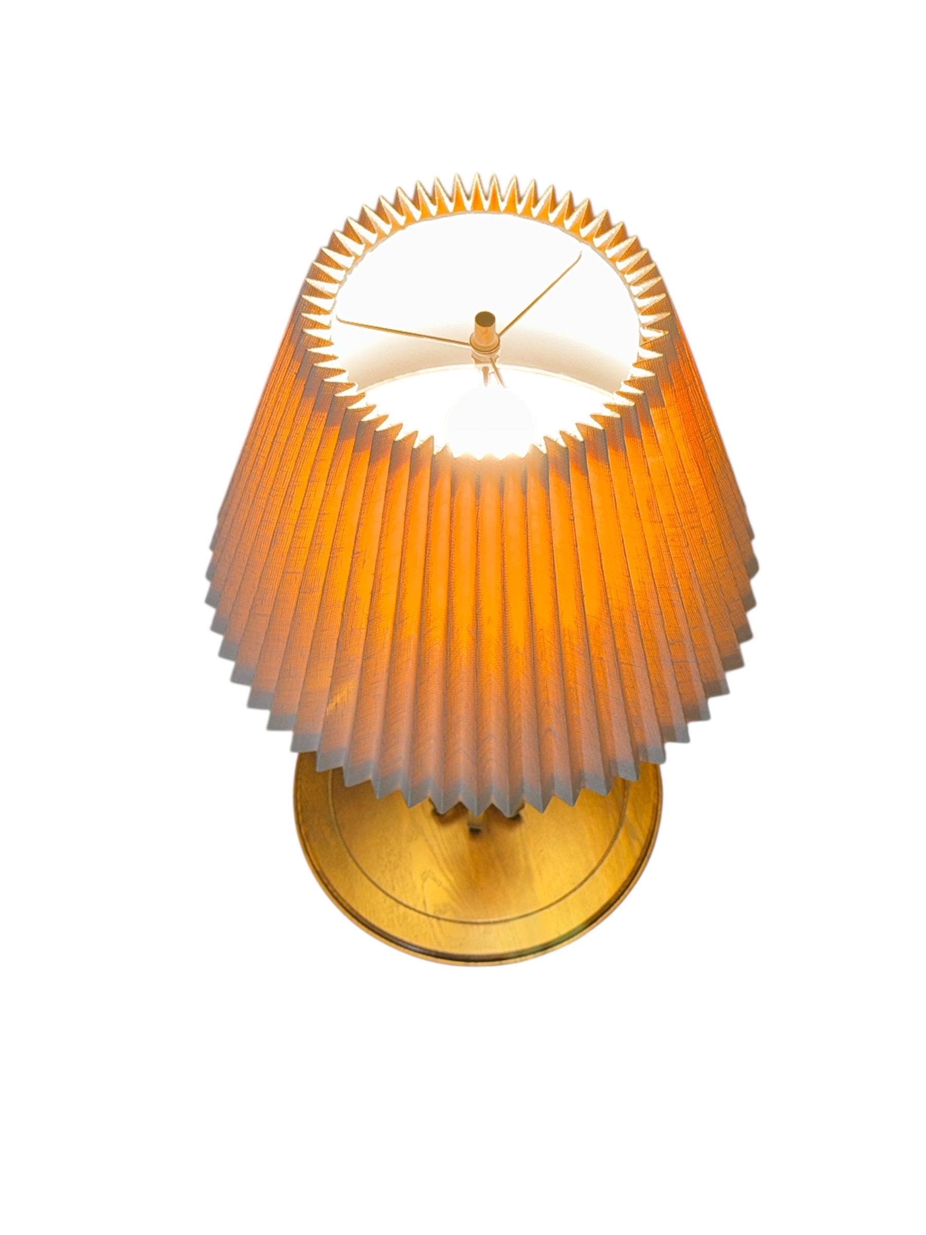 Vintage Hollywood Regency Floor Lamp Table – Gold Barley Twist, Integrated Side Table - Thumbnail 3