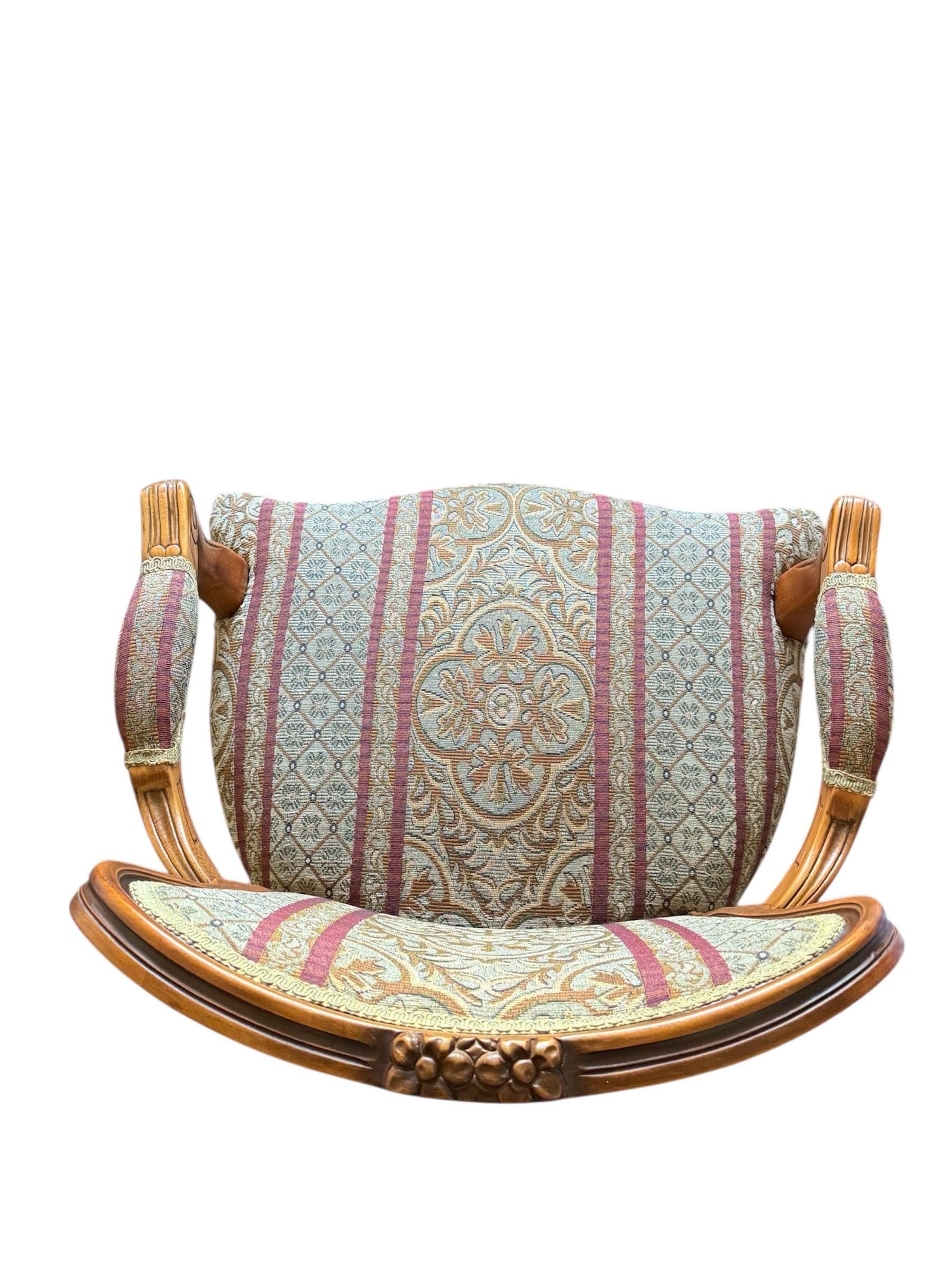 Vintage Louis XV Style Tapestry Armchairs - A Pair by Najarian Furniture - Thumbnail 12