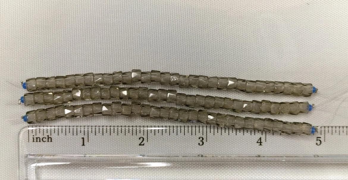 6mm Czech Fire Polished Lt Gray, Bols Beads Transparent Luster - Thumbnail 2