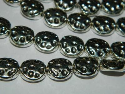 Antiqued Silver Pewter Coin Beads: 10mm Vintage Style, 25 Pcs - Image 1