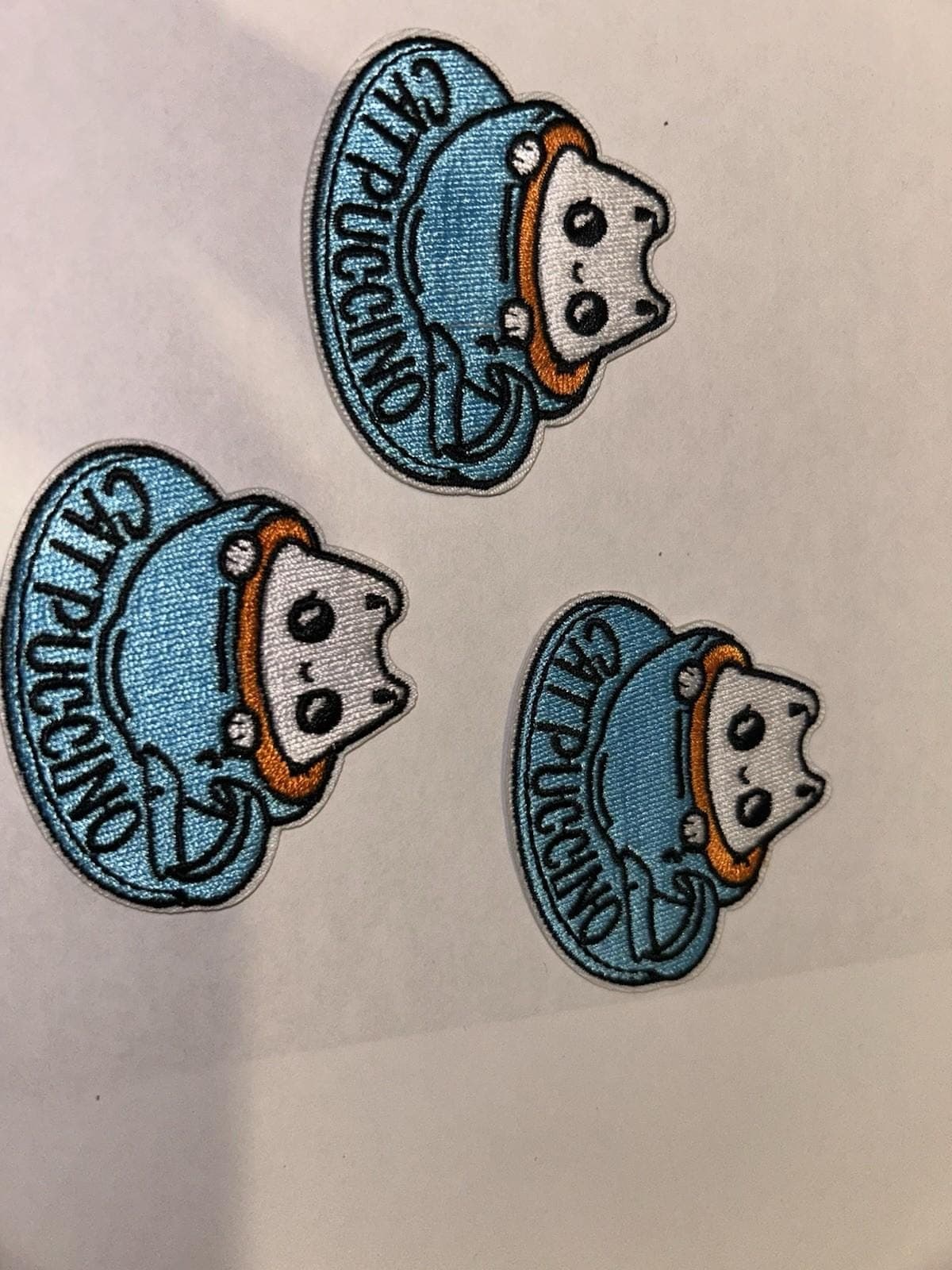 Catpuccino Patch: Fun Iron-On Cat Embroidery (Made in USA) - Thumbnail 2