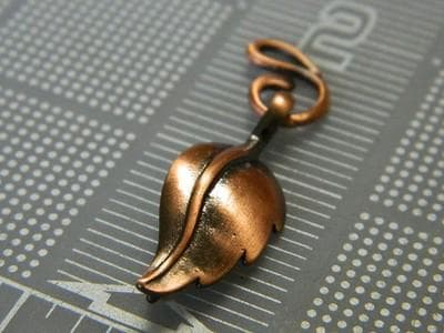 Floral Leaf Toggle Clasps, Brushed Red Copper (Set of 2) - Thumbnail 7