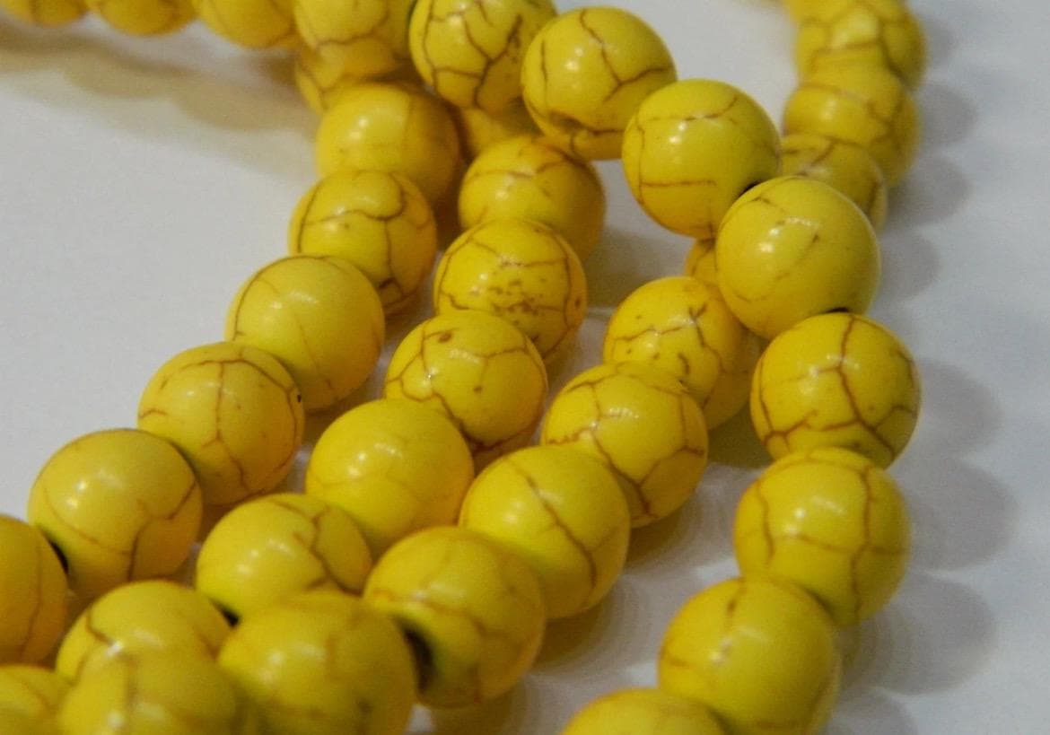 8mm White Howlite Beads – Round Synthetic Gemstone Beads, 18” Strand - Thumbnail 15