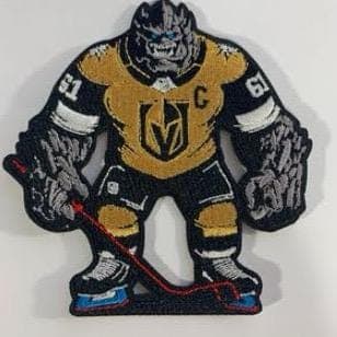 Vegas Golden Knights Hockey Player Iron-On Patch (Heat Transfer) - Image 1