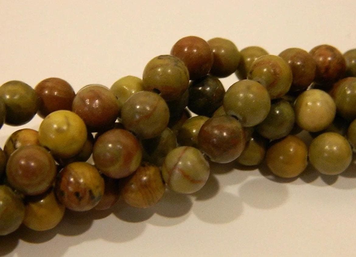 Rainbow Jasper Round Beads - 6mm & 8mm, 16" Strand - Image 1
