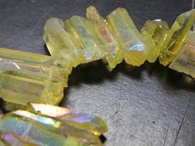 Champagne Yellow Quartz Beads: Natural Stick Shape Strands - Thumbnail 3