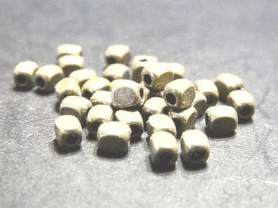 Bronze Tibetan Spacer Beads: Rectangular Cuboid, Small Metal - Thumbnail 2