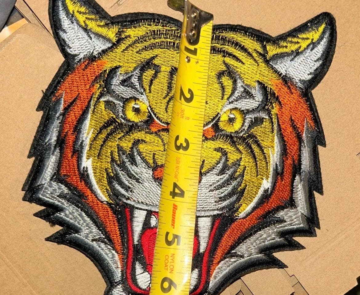 6 inch Tiger Embroidery Patch-Iron On - Thumbnail 2