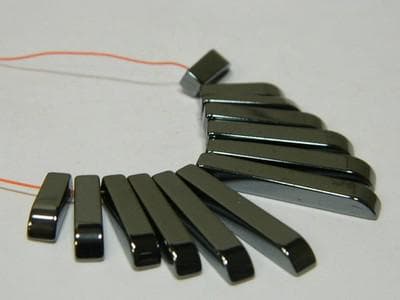 Hematite Stick Beads - Dark Gray Graduated, Non-Magnetic - Thumbnail 6