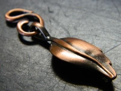 Floral Leaf Toggle Clasps, Brushed Red Copper (Set of 2) - Thumbnail 4