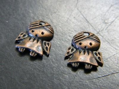 Tibet Style Guardian Angel Charms: Red Copper, 14mm, 10 Pack - Thumbnail 4