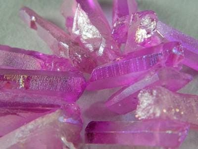 Pink Rainbow Quartz Beads: Natural Crystal Stick, Two Strands - Thumbnail 3