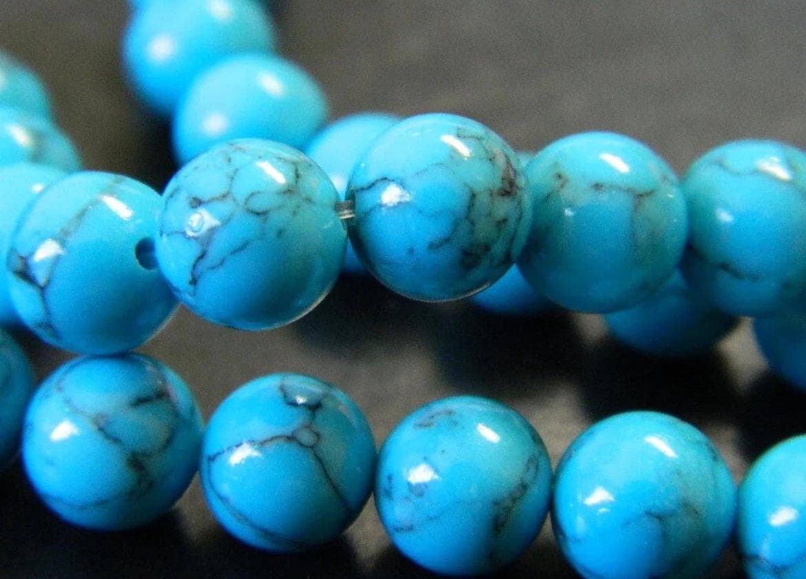 8mm White Howlite Beads – Round Synthetic Gemstone Beads, 18” Strand - Thumbnail 3