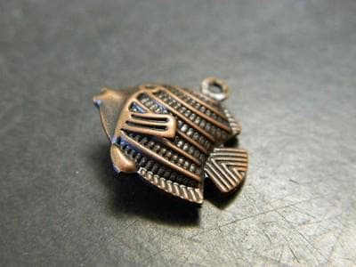 10 Fish Charm Pendants: Coastal Copper Brass (Tropical Beach Style) 10charms - Thumbnail 2