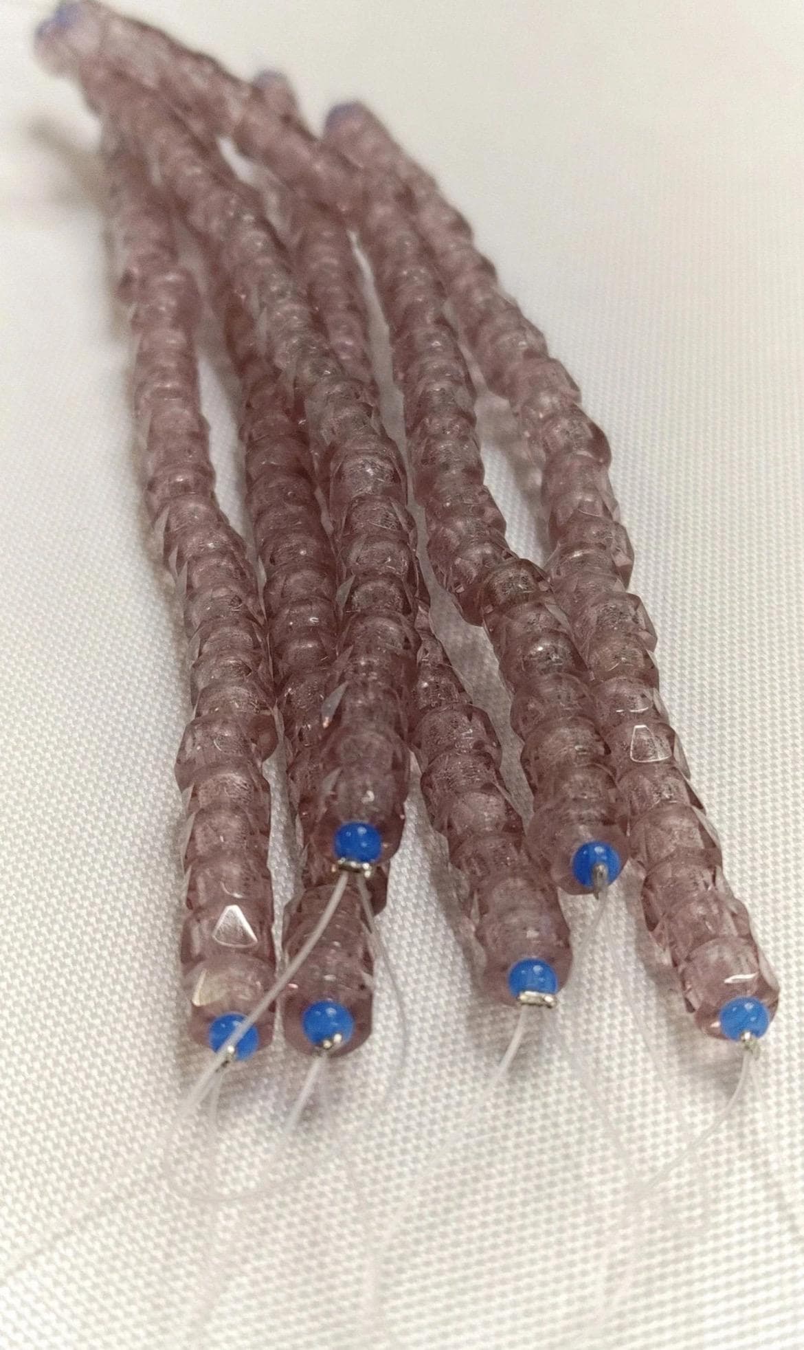 6mm Czech Fire Polished Mauve , Bols Beads Transparent Luster - Thumbnail 3