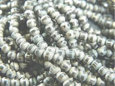 Crystal Orbits Glass Beads, Dark Gray Striped Orbits (4mm Round Gunmetal) - Thumbnail 3