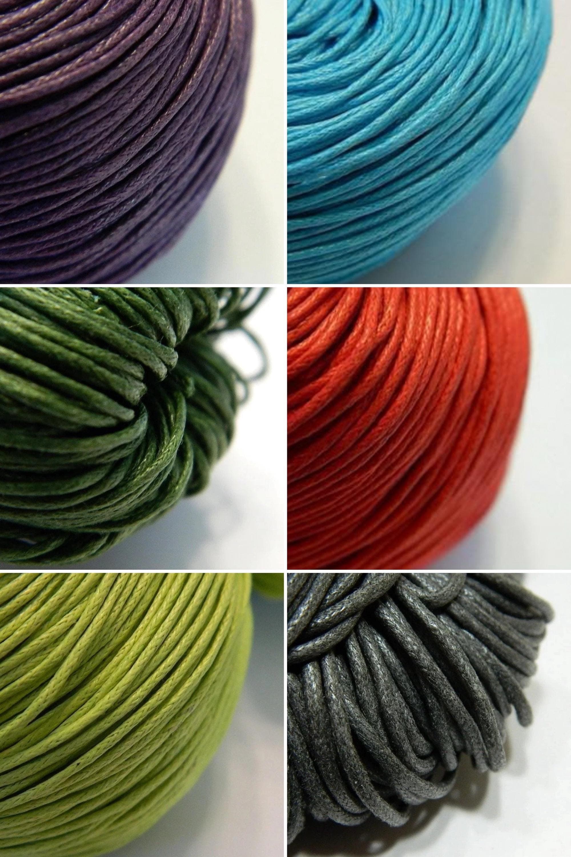 Waxed Cotton Cord: 1mm Thick Jewelry Thread - Thumbnail 9