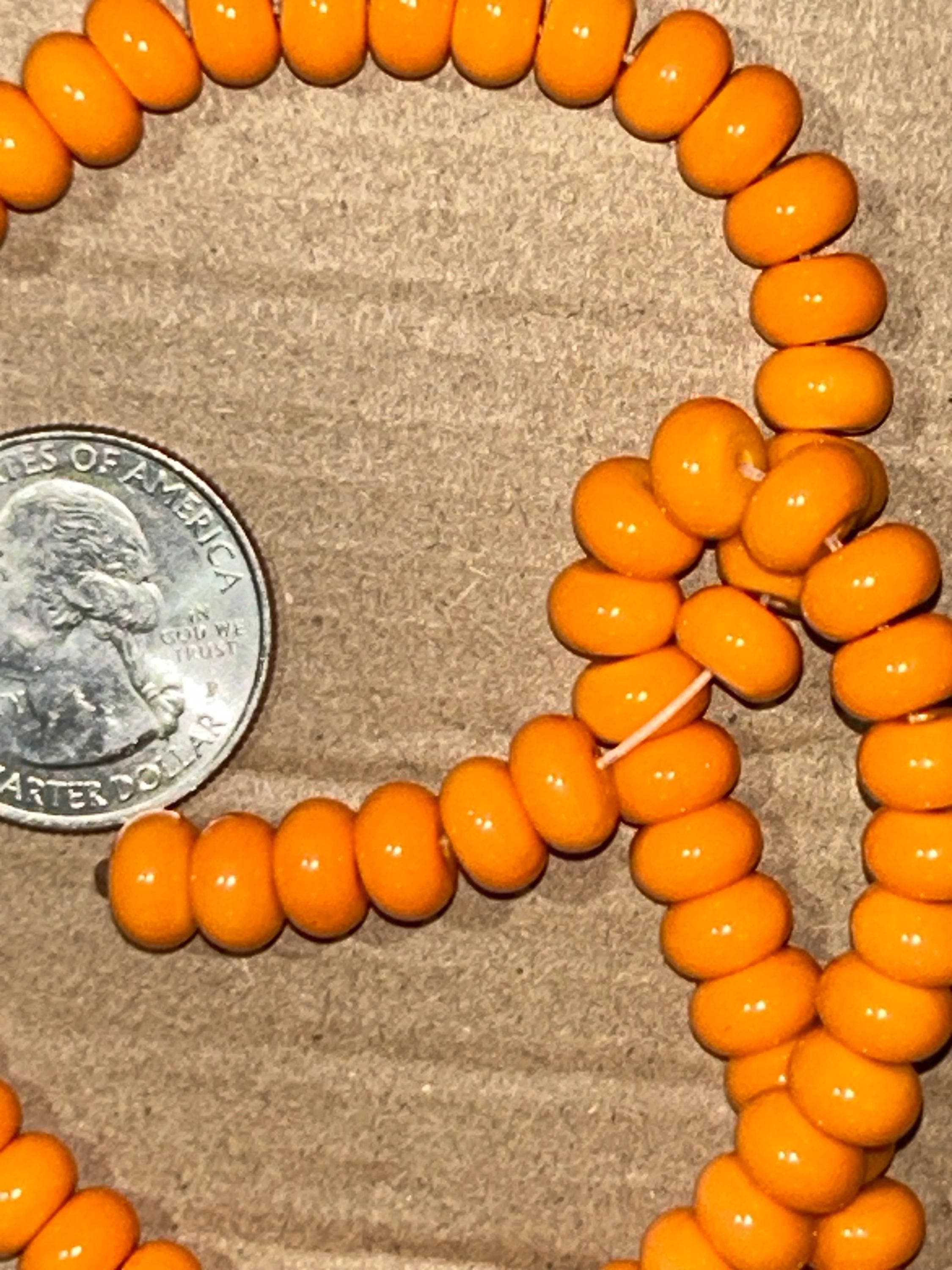 Yellow Quartz Rondelle Beads, 6mm Smooth Gemstone Strand - Thumbnail 17