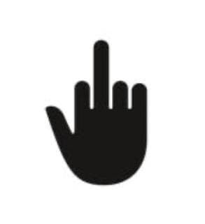 Fuck Off Iron On Patch, 2" Script Applique, Black and White Heat Transfer for Hats and Jackets - Thumbnail 3