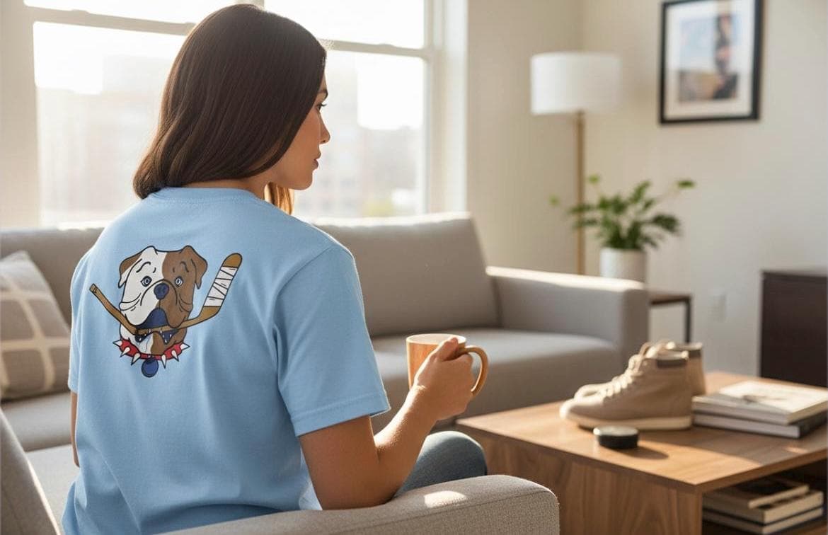 Hoodie -Shoresy Sudbury Blueberry Bulldog Heat Transfer Patch - Thumbnail 4