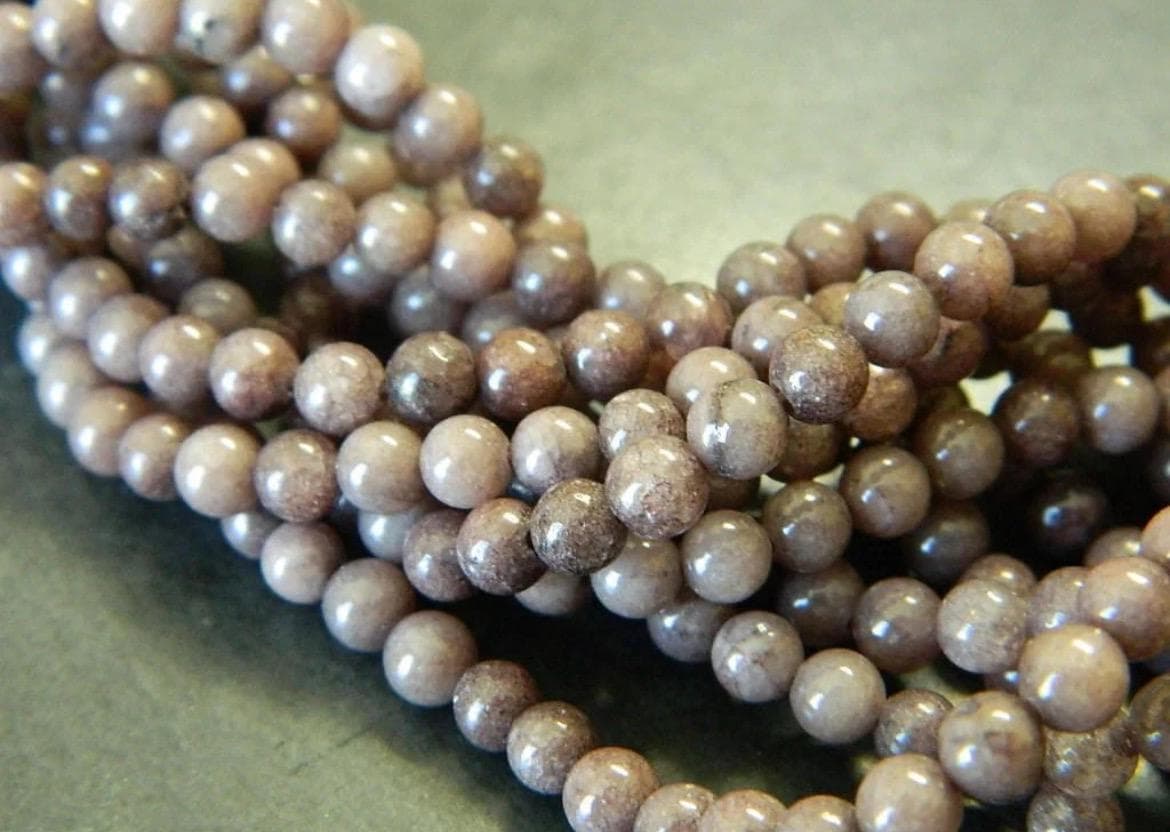 AAA Purple Aventurine Beads - 4mm Round Gemstone Strand - Thumbnail 2