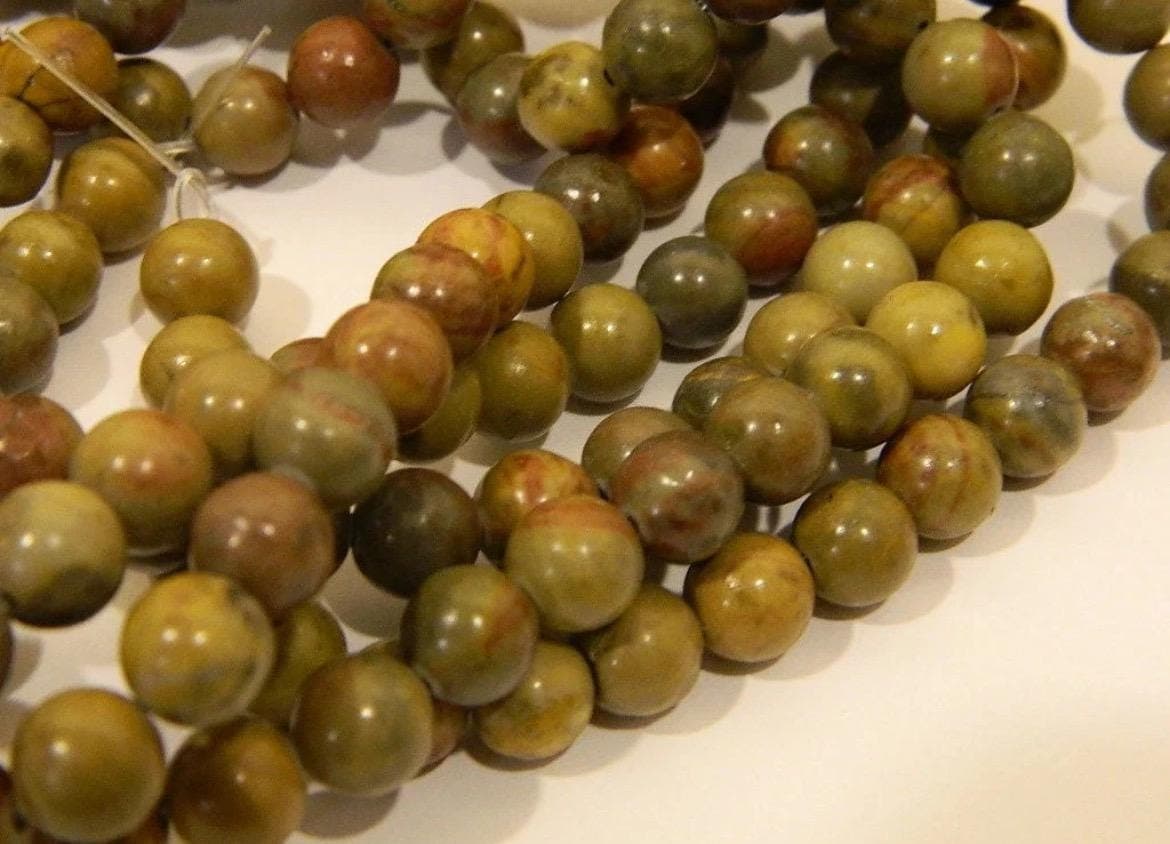 Rainbow Jasper Round Beads - 6mm & 8mm, 16" Strand - Thumbnail 7
