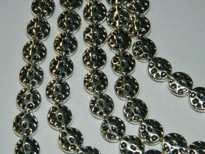 Antiqued Silver Pewter Coin Beads: 10mm Vintage Style, 25 Pcs - Thumbnail 3