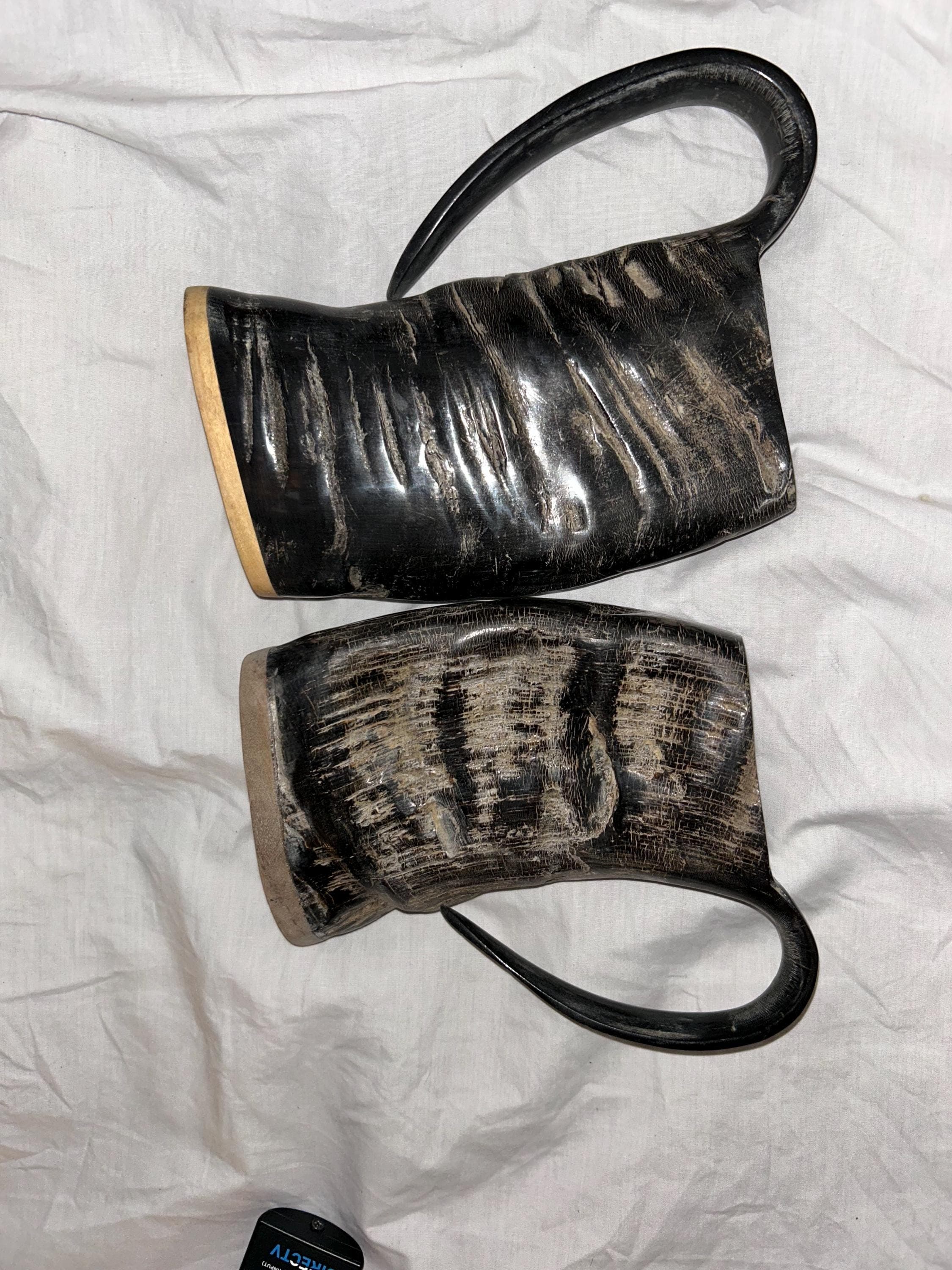 Rustic Viking Bull Horn Mug: Handcrafted Drinking Tankard - Thumbnail 8