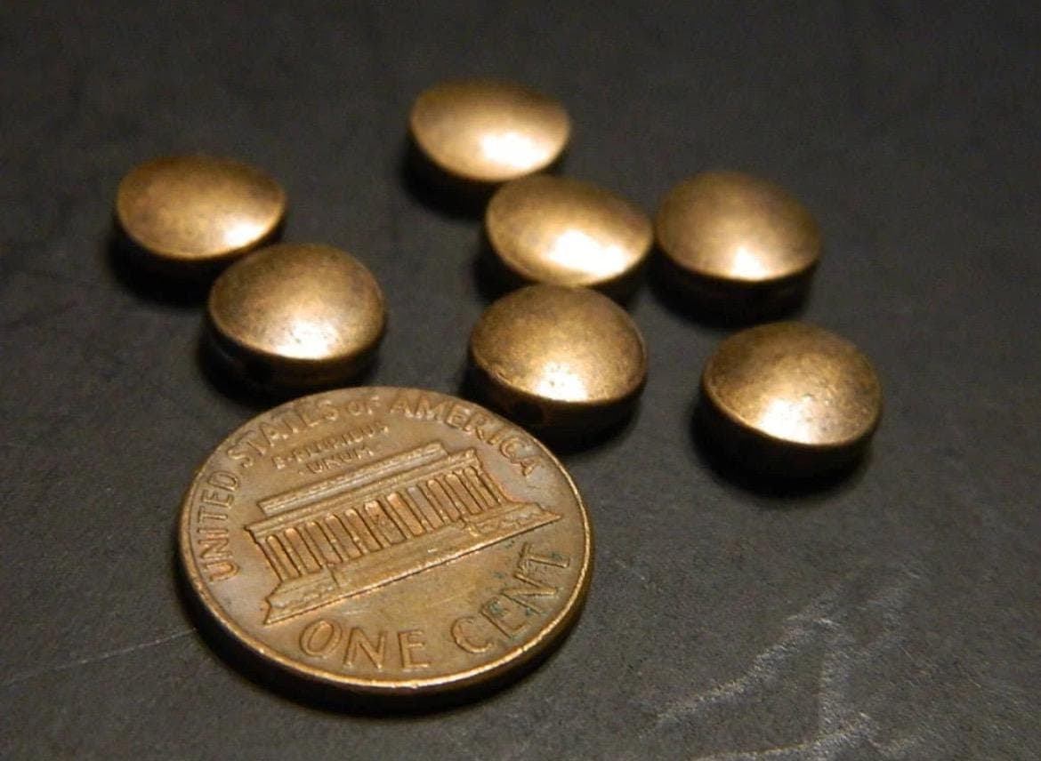 9mm Smooth Flat Round Tibetan Style Coin Spacer Beads-Metal Alloy Copper - Thumbnail 5