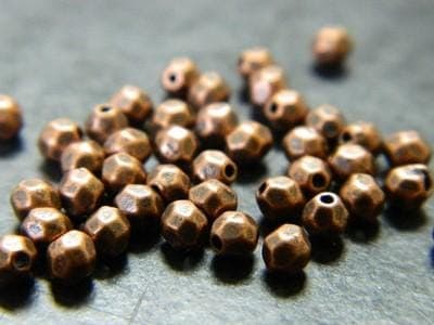 Spacer Beads: Faceted Round - 4mm, Set of 50 - Thumbnail 2