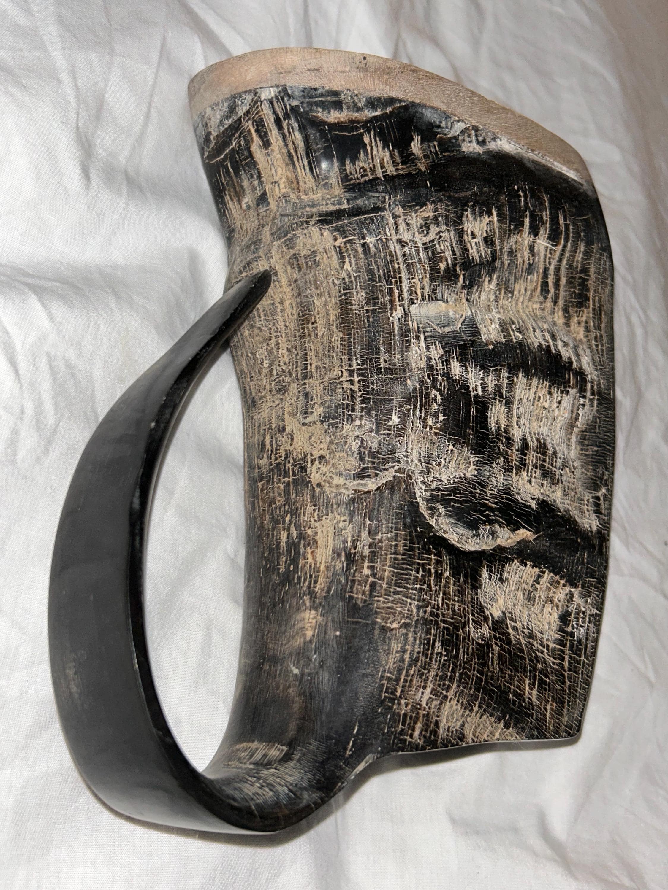 Rustic Viking Bull Horn Mug: Handcrafted Drinking Tankard - Thumbnail 10