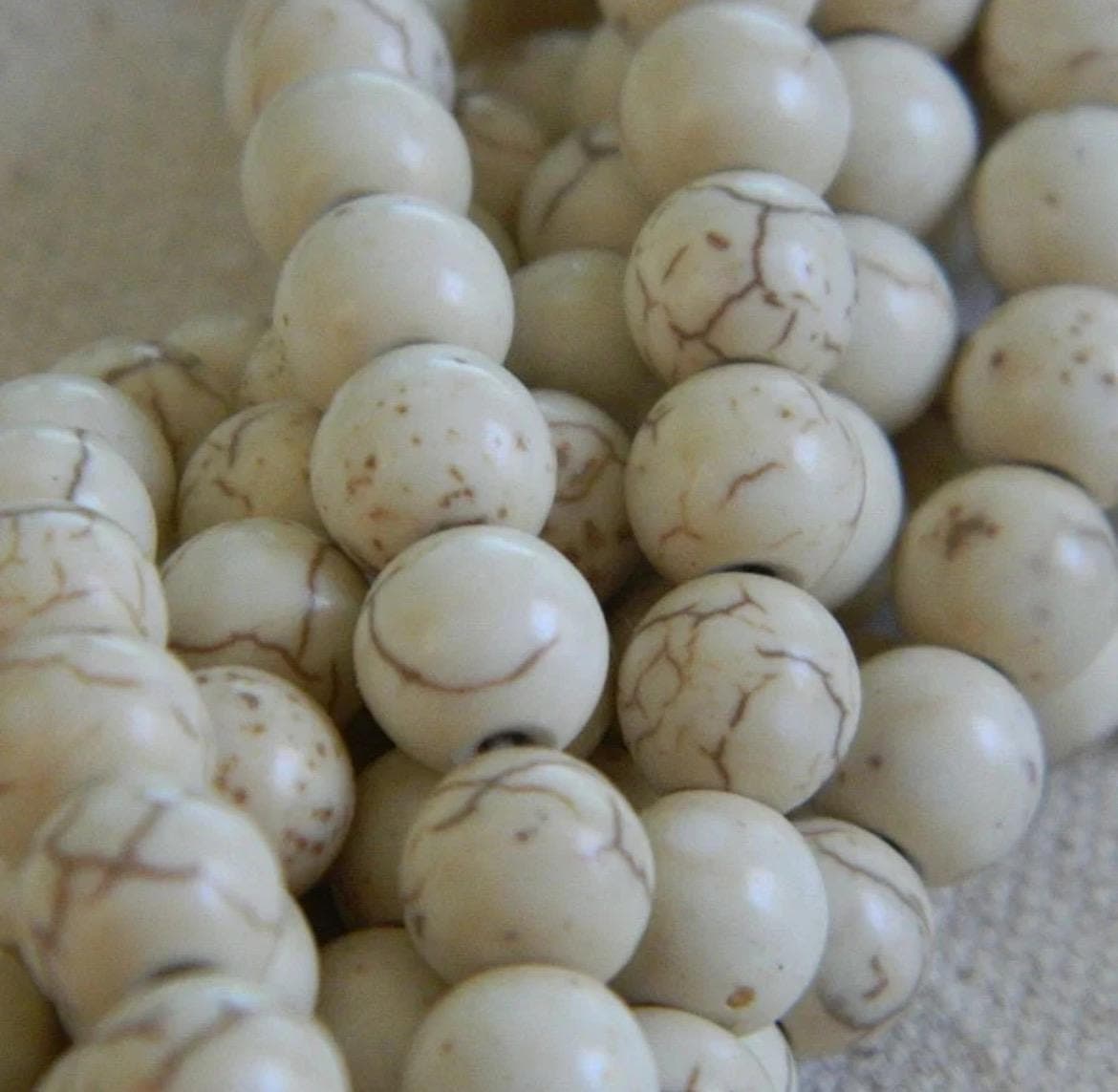 8mm Hot Pink Howlite Beads - 18" Strand - Thumbnail 13