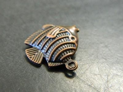 10 Fish Charm Pendants: Coastal Copper Brass (Tropical Beach Style) 10charms - Thumbnail 4