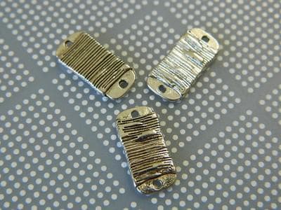Antique Pewter Jewelry Links, Silver Connectors (20 Pieces) - Thumbnail 2